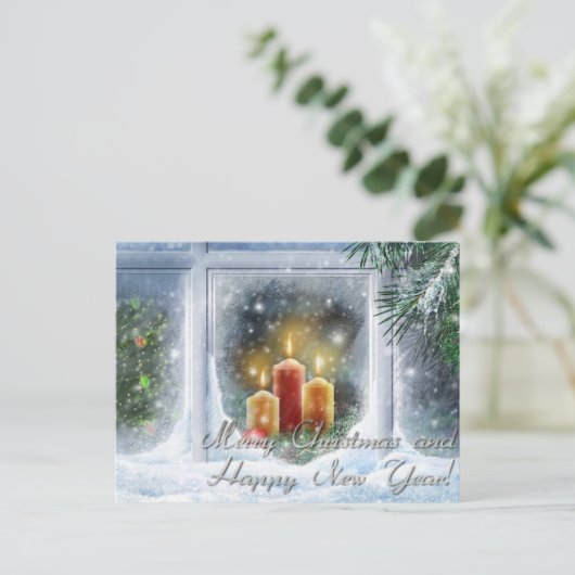 Frohe Weihnachten und glückliches neues Jahr (Stehend Vorderseite)