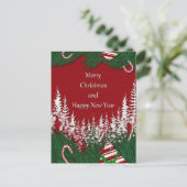 Frohe Weihnachten und glückliches Neues Jahr (Stehend Vorderseite)