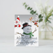 Frohe Weihnachten und glückliches Neues Jahr (Stehend Vorderseite)