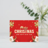 Frohe Weihnachten und glückliches Neues Jahr (Stehend Vorderseite)