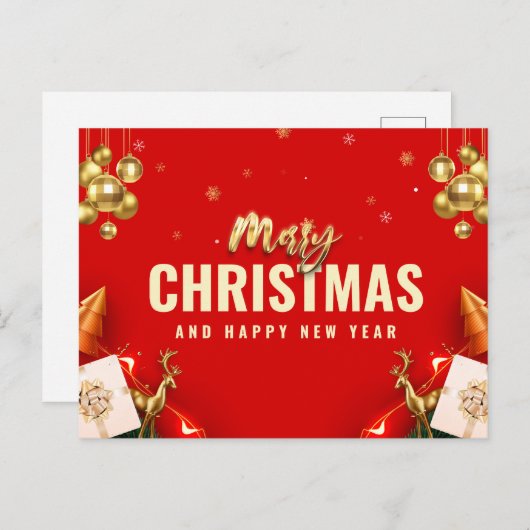 Frohe Weihnachten und glückliches Neues Jahr (Vorne/Hinten)