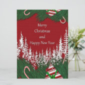 Frohe Weihnachten und glückliches Neues Jahr (Stehend Vorderseite)