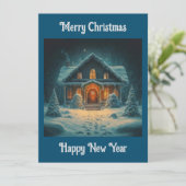 Frohe Weihnachten und glückliches Neues Jahr (Stehend Vorderseite)