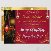 Frohe Weihnachten und glückliches Neues Jahr (Vorne/Hinten)