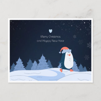 Frohe Weihnachten und glückliches Neues Jahr 2024 Postkarte