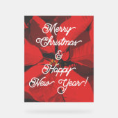 Frohe Weihnachten und glückliches Neues Jahr Acrylschild (Vorderseite)