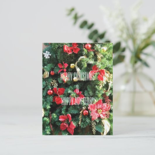 Frohe Weihnachten und glückliches neues Jahr, Baum (Stehend Vorderseite)