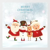 Frohe Weihnachten und glückliches Neues Jahr Fensteraufkleber (Blatt)