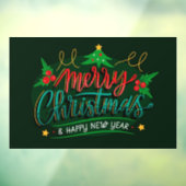 Frohe Weihnachten und glückliches Neues Jahr Fensteraufkleber (Blatt 3)