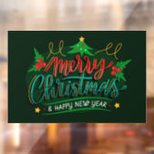 Frohe Weihnachten und glückliches Neues Jahr Fensteraufkleber (Blatt 2)