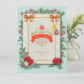 Frohe Weihnachten und glückliches Neues Jahr für L (Stehend Vorderseite)