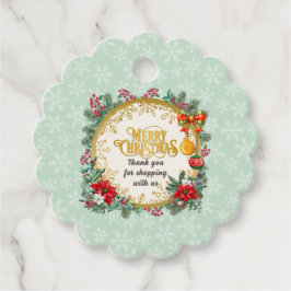 Frohe Weihnachten und glückliches Neues Jahr für L Geschenkanhänger