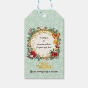 Frohe Weihnachten und glückliches Neues Jahr für L Geschenkanhänger