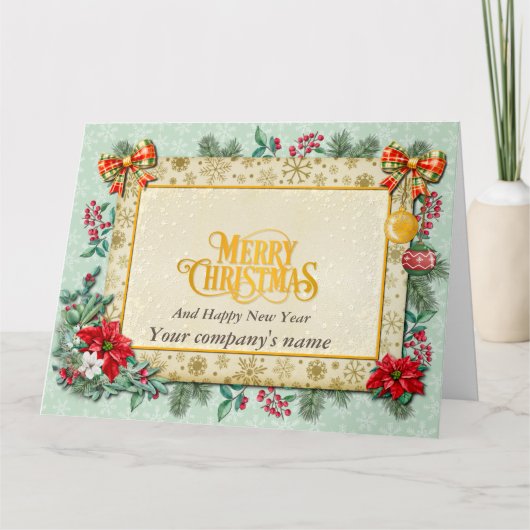 Frohe Weihnachten und glückliches Neues Jahr für L Karte (Vorderseite)