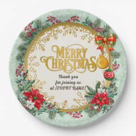 Frohe Weihnachten und glückliches Neues Jahr für L Pappteller