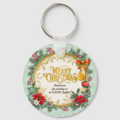 Frohe Weihnachten und glückliches Neues Jahr für L Schlüsselanhänger (Vorderseite)