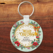 Frohe Weihnachten und glückliches Neues Jahr für L Schlüsselanhänger (Vorderseite)