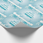 Frohe Weihnachten und glückliches Neues Jahr Geschenkpapier (Ecke)