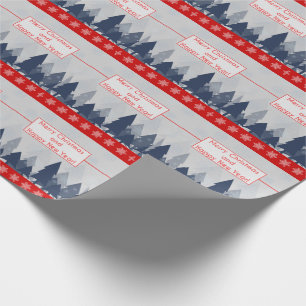 Frohe Weihnachten und glückliches Neues Jahr Geschenkpapier