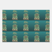 Frohe Weihnachten und glückliches Neues Jahr Geschenkpapier Set (Vorderseite 3)