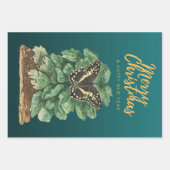 Frohe Weihnachten und glückliches Neues Jahr Geschenkpapier Set (Vorderseite)