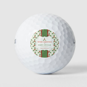 Frohe Weihnachten und glückliches Neues Jahr Golfball