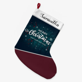 Frohe Weihnachten und glückliches Neues Jahr Großer Weihnachtsstrumpf