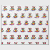 Frohe Weihnachten und glückliches neues Jahr Käse Geschenkpapier (Flach)