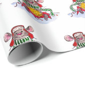 Frohe Weihnachten und glückliches neues Jahr Käse Geschenkpapier (Rolleneckpunkt)