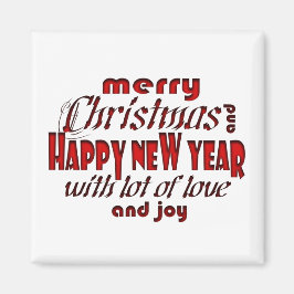 Frohe Weihnachten und glückliches Neues Jahr Magnet