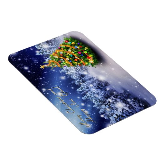 Frohe Weihnachten und glückliches neues Jahr Magnet (Rechte Seite)