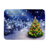 Frohe Weihnachten und glückliches neues Jahr Magnet (Horizontal)