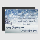 Frohe Weihnachten und glückliches Neues Jahr Magnetkarte (Vorne/Hinten)