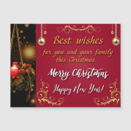 Frohe Weihnachten und glückliches Neues Jahr Magnetkarte