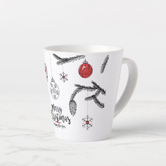 Frohe Weihnachten und glückliches Neues Jahr Milchtasse (Rechte Ecke)