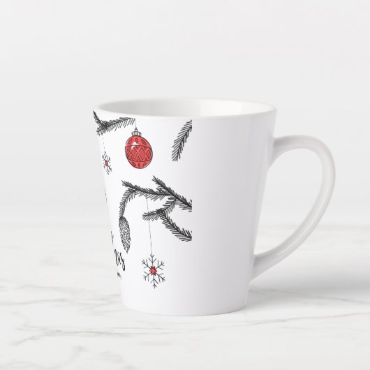 Frohe Weihnachten und glückliches Neues Jahr Milchtasse (Rechts)