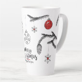 Frohe Weihnachten und glückliches Neues Jahr Milchtasse (Rechte Ecke)