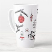 Frohe Weihnachten und glückliches Neues Jahr Milchtasse (Linke Ecke)