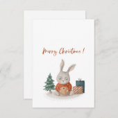 Frohe Weihnachten und glückliches neues Jahr niedl Dankeskarte (Vorne/Hinten)