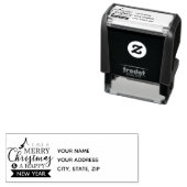 Frohe Weihnachten und glückliches Neues Jahr Permastempel (Beispiel)