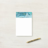 Frohe Weihnachten und glückliches Neues Jahr Post-it Klebezettel (Auf Schreibtisch)