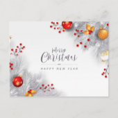 Frohe Weihnachten und glückliches Neues Jahr Postkarte (Vorderseite)