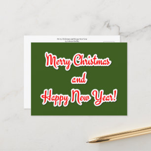 Frohe Weihnachten und glückliches Neues Jahr Postkarte