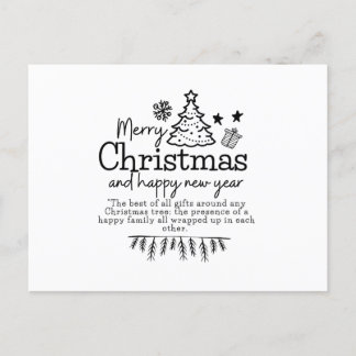 Frohe Weihnachten und glückliches Neues Jahr Postkarte