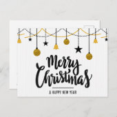 Frohe Weihnachten und glückliches Neues Jahr Postkarte (Vorne/Hinten)