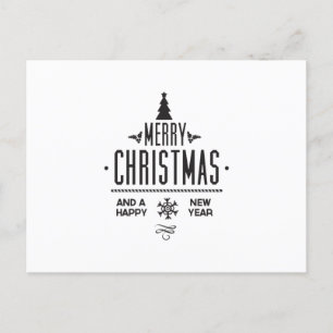 Frohe Weihnachten und glückliches Neues Jahr Postkarte
