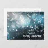 Frohe Weihnachten und glückliches Neues Jahr Postkarte (Vorne/Hinten)