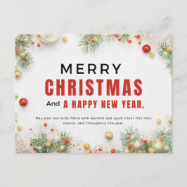 Frohe Weihnachten und glückliches Neues Jahr Postkarte