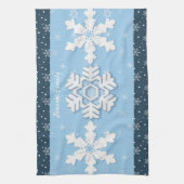 Frohe Weihnachten und glückliches Neues Jahr Rusti Geschirrtuch (Vertikal)