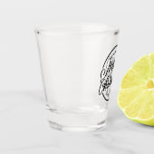 Frohe Weihnachten und glückliches Neues Jahr Schnapsglas (Links)